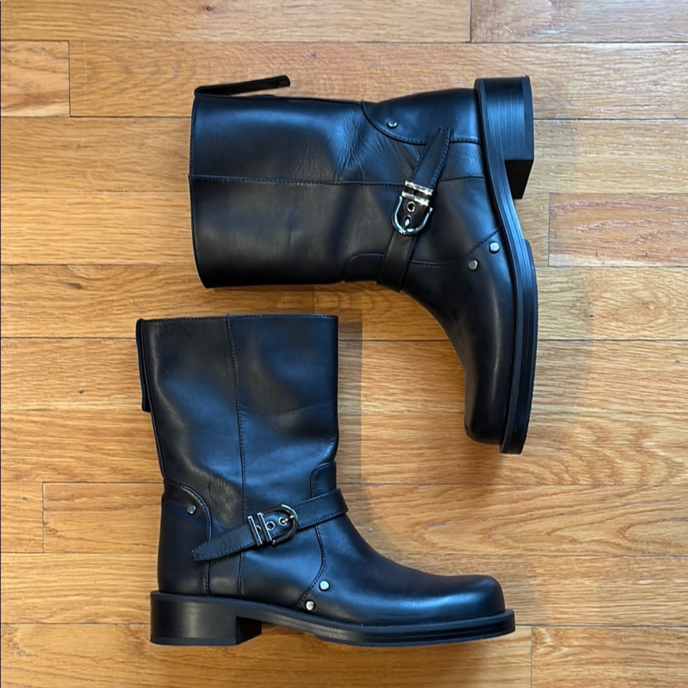 Stuart Weitzman Leather Boots with Buckle Detail